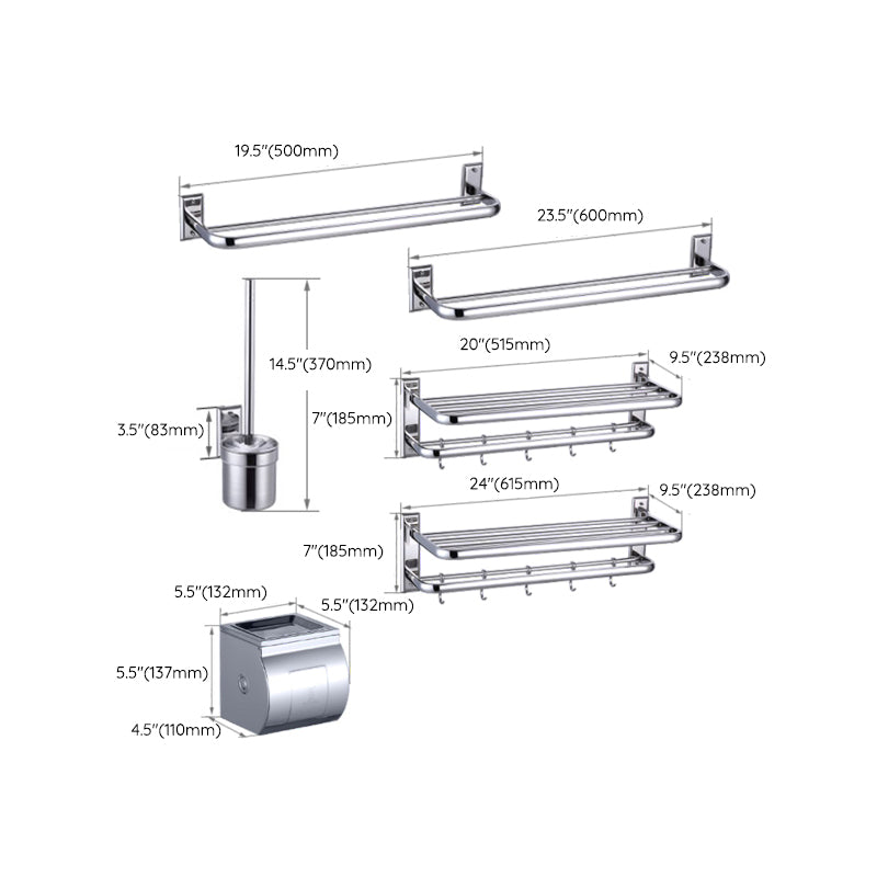 Avtoit | Silver Contemporary Bathroom Accessories As Individual Pieces Or As A Set