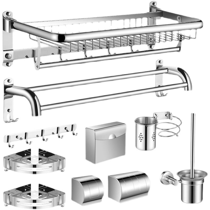 Avtoit | Modern Bathroom Accessories Hardware Set Silver Bathroom Hardware