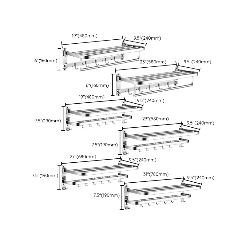 Avtoit | Modern Bathroom Accessories Hardware Set Silver Bathroom Hardware