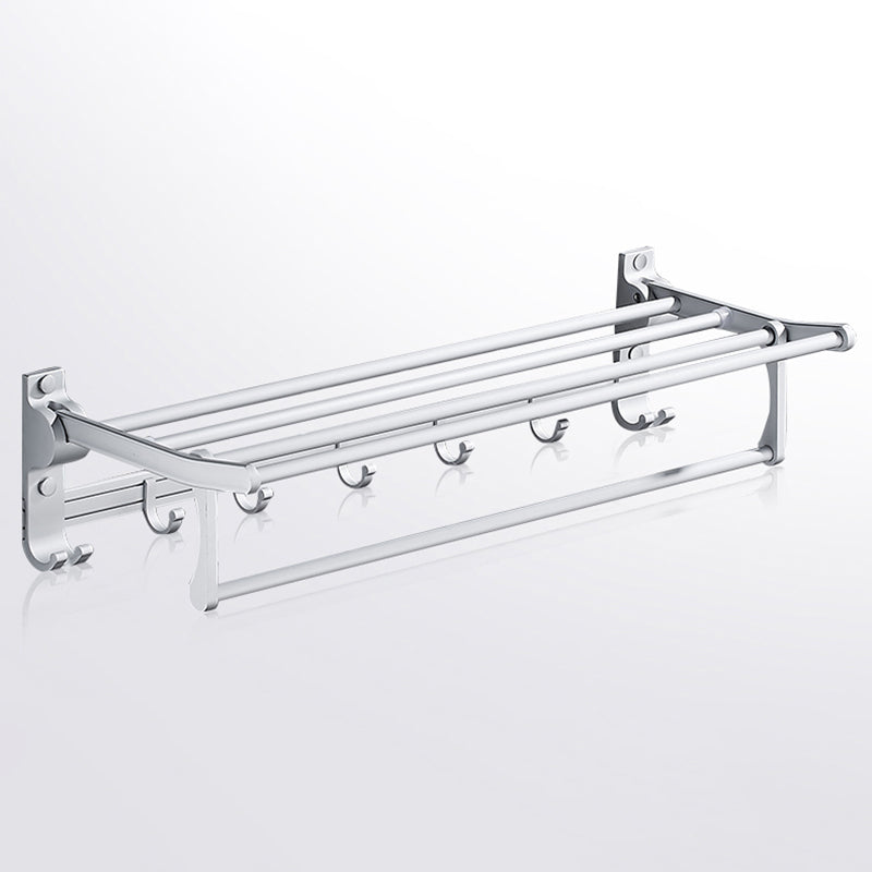 Avtoit | Contemporary silver metal bathroom accessory set with towel holder