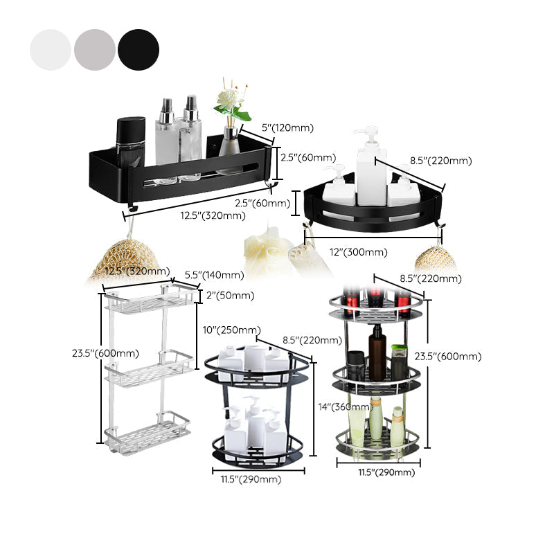 Avtoit | Contemporary Metal Bathroom Accessories Hardware Set with Bathroom Shelf