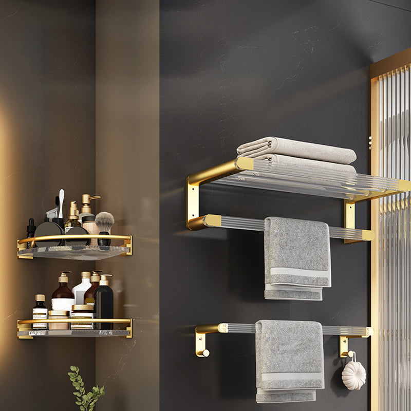 Avtoit | 6-piece bathroom accessory set made of gold-colored metal bathroom hardware set