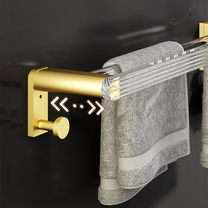 Avtoit | 6-piece bathroom accessory set made of gold-colored metal bathroom hardware set