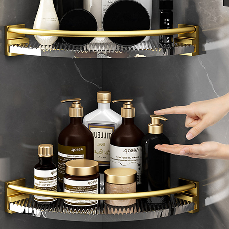 Avtoit | 6-piece bathroom accessory set made of gold-colored metal bathroom hardware set
