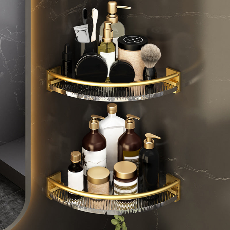 Avtoit | 6-piece bathroom accessory set made of gold-colored metal bathroom hardware set