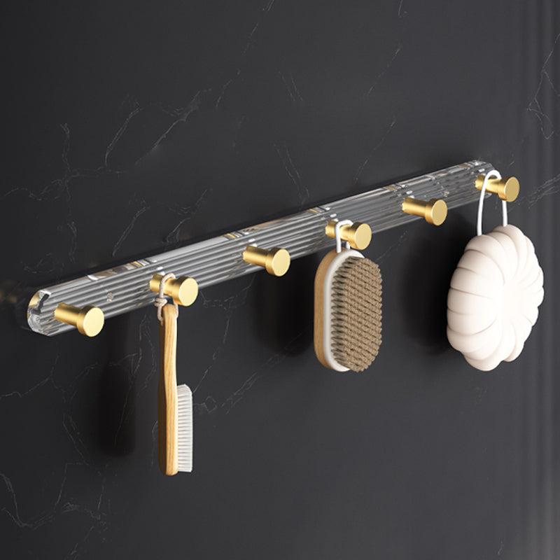 Avtoit | 6-piece bathroom accessory set made of gold-colored metal bathroom hardware set