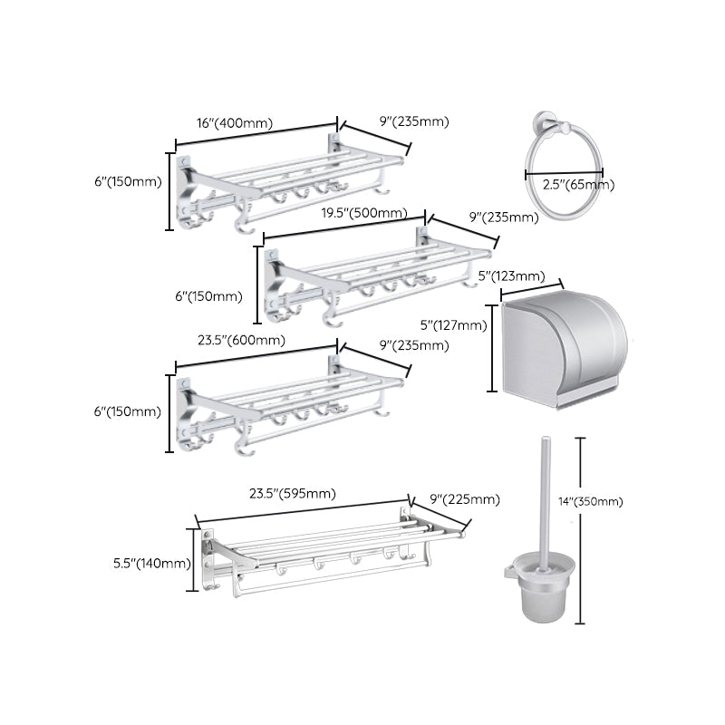 Avtoit | Modern Bathroom Accessories Hardware Set Silver Bathroom Accessories Kit