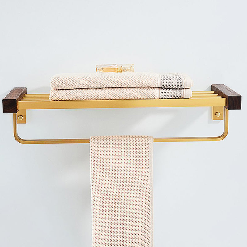 Avtoit | 6-piece walnut bathroom accessory set metal gold bath hardware set