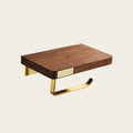 Avtoit | 6-piece walnut bathroom accessory set metal gold bath hardware set