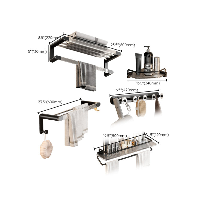 Avtoit | Contemporary Black Metal Bathroom Accessories Single Piece or as Set