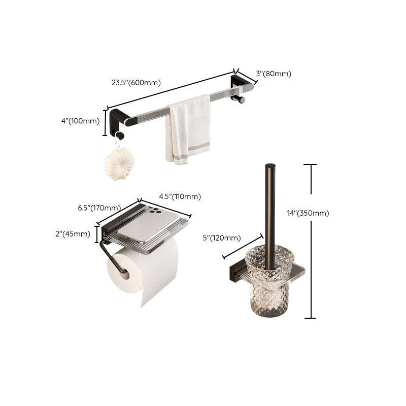 Avtoit | Contemporary Black Metal Bathroom Accessories Single Piece or as Set