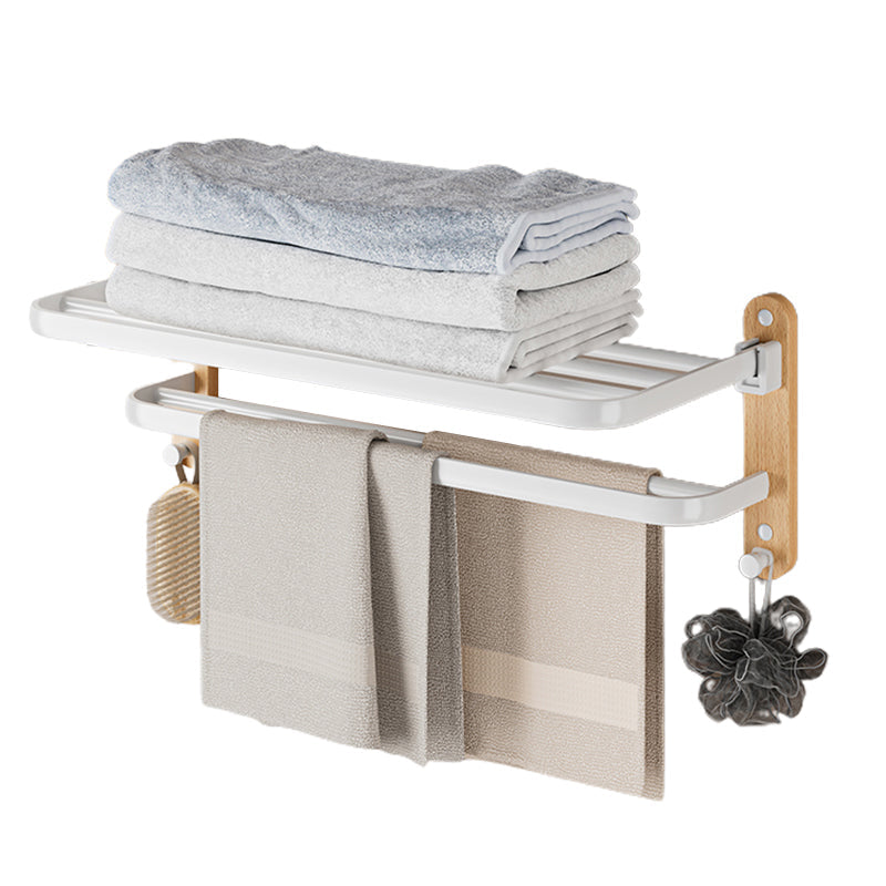 Avtoit | White Metal and Solid Wood Bathroom Accessories Hardware Set