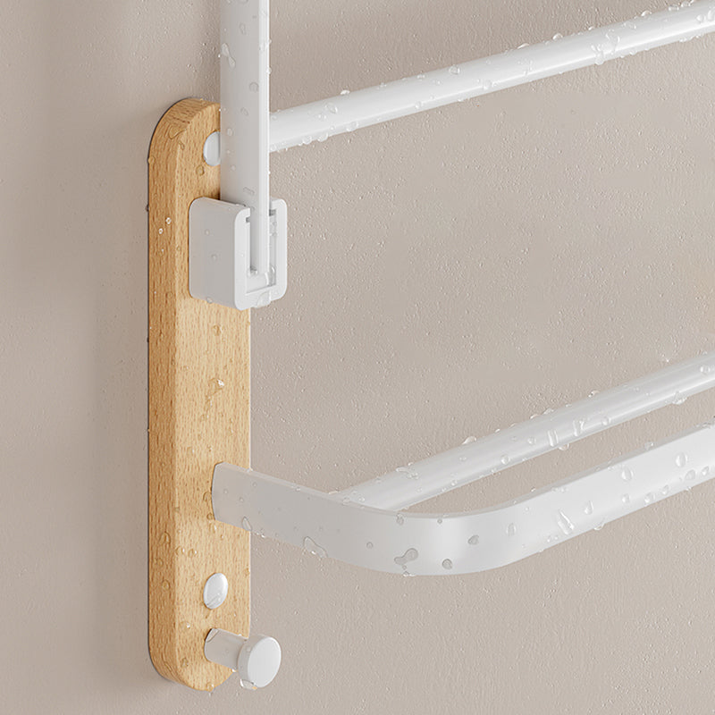 Avtoit | White Metal and Solid Wood Bathroom Accessories Hardware Set