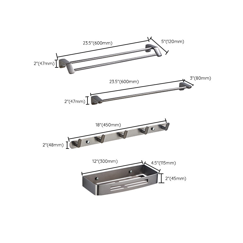 Avtoit | Gray traditional bathroom hardware set stainless steel bathroom accessory set