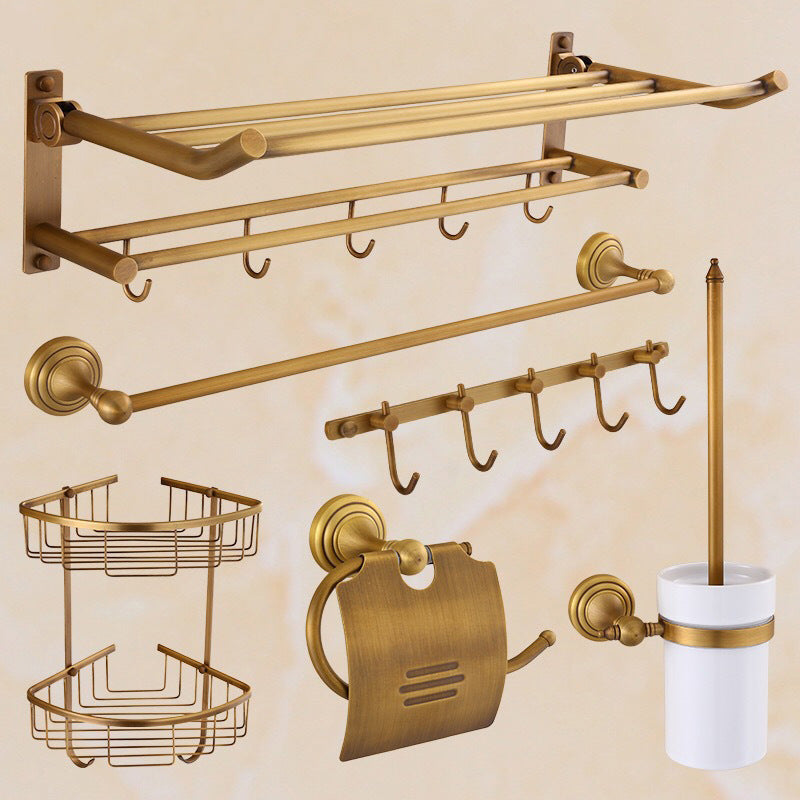 Avtoit | 4-piece traditional bathroom accessory set Gold Brass bathroom accessory hardware set