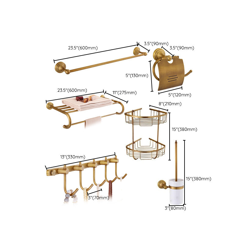 Avtoit | 4-piece traditional bathroom accessory set Gold Brass bathroom accessory hardware set