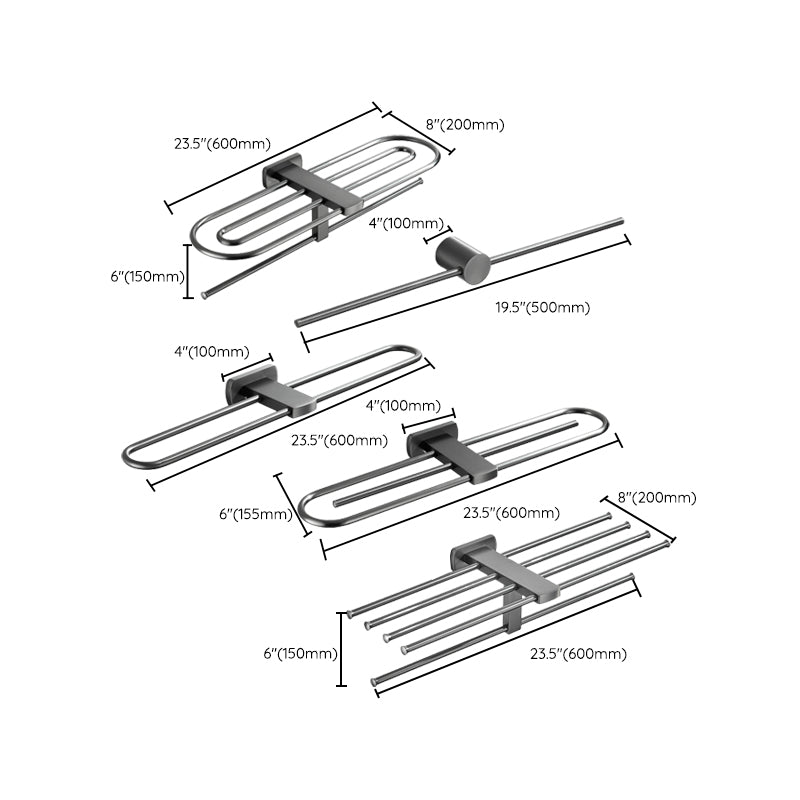 Avtoit | Modern Silver Bathroom Accessories As Individual Piece Or In Set With Towel Bar