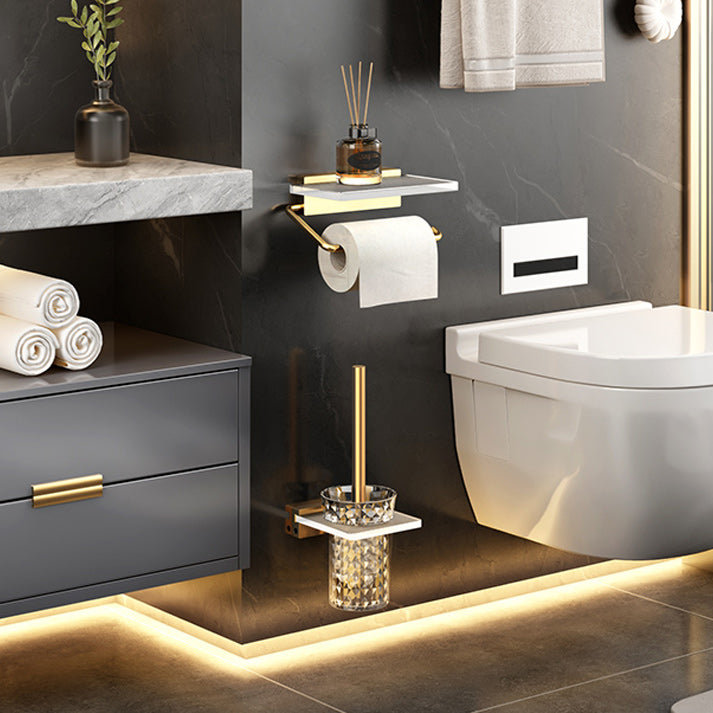 Avtoit | Plastic Modern Bathroom Accessories Hardware Set with Bathroom Shelf