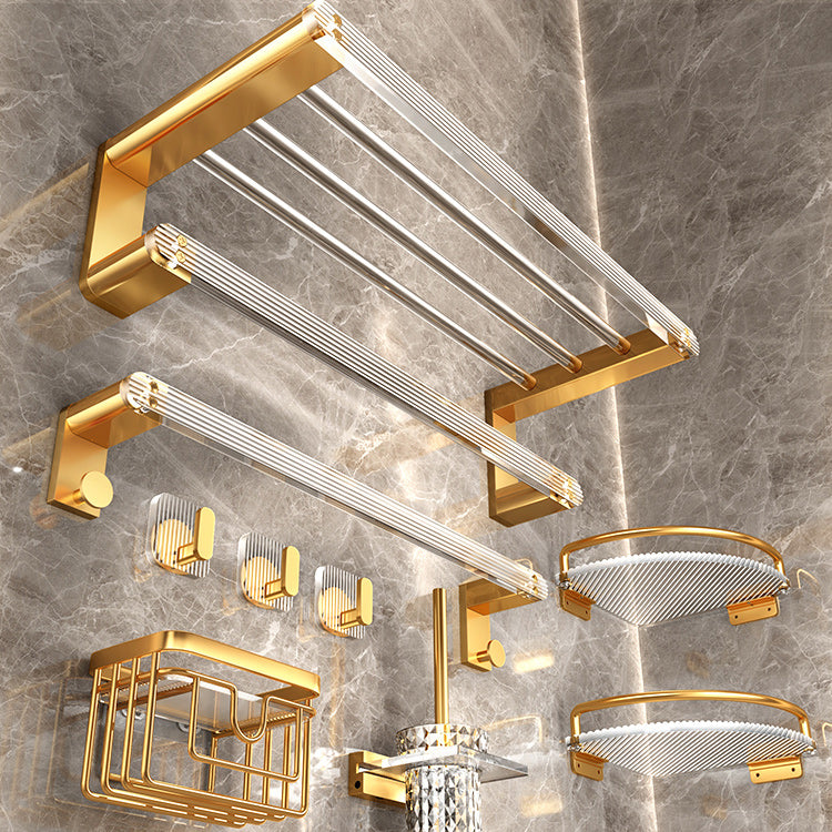 Avtoit | Modern Golden Bathroom Accessories Single Piece or in Set with Bathroom Shelf