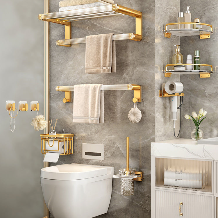 Avtoit | Modern Golden Bathroom Accessories Single Piece or in Set with Bathroom Shelf