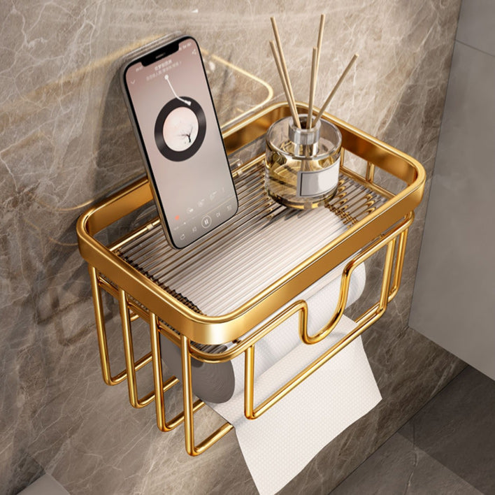 Avtoit | Modern Golden Bathroom Accessories Single Piece or in Set with Bathroom Shelf