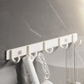 Avtoit | Modern bathroom accessory set in white with bath shelf/towel bar/bath towel hooks
