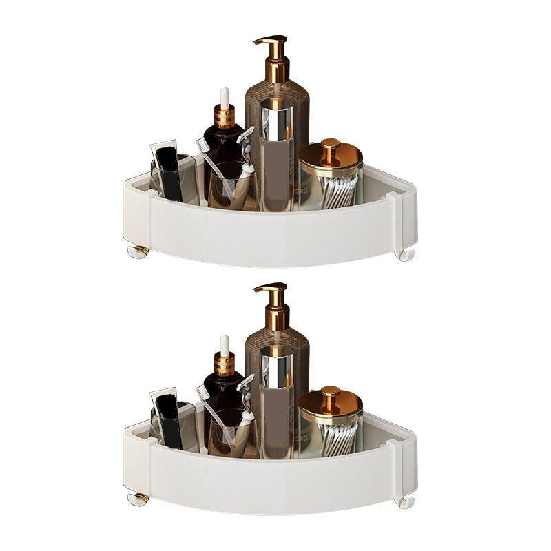 Avtoit | Modern bathroom accessory set in white with bath shelf/towel bar/bath towel hooks