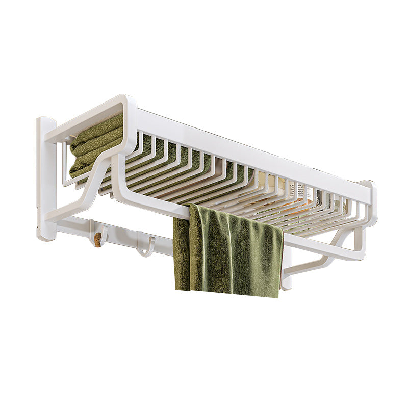 Avtoit | Modern bathroom accessory set in white with bath shelf/towel bar/bath towel hooks