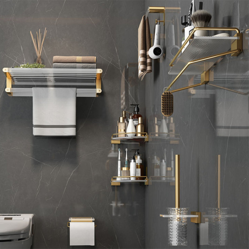 Avtoit | Modern Bathroom Accessory Set Bathroom Shelf Gold Towel Holder Bathroom Hardware Set