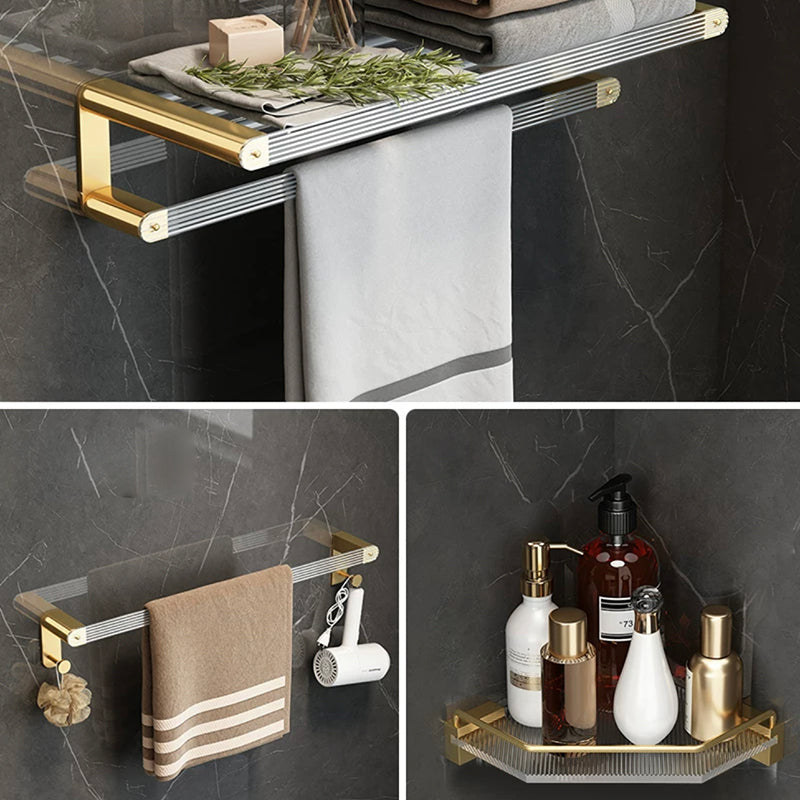 Avtoit | Modern Bathroom Accessories Set Bathroom Shelf Gold Towel Holder Bathroom Hardware Set