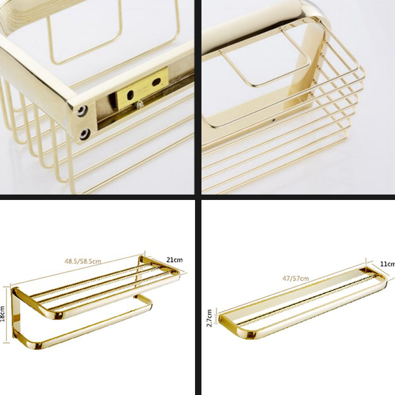 Avtoit | Chrome/Gold Bathroom Accessory Set Modern Metal Bathroom Hardware Set