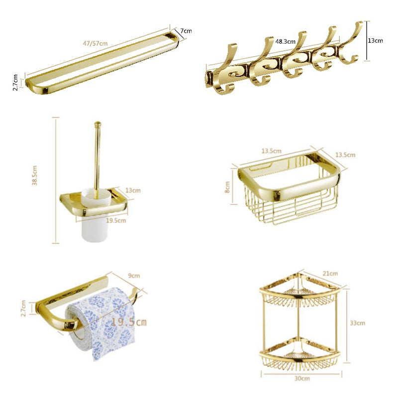 Avtoit | Chrome/Gold Bathroom Accessories Set Modern Metal Bathroom Hardware Set