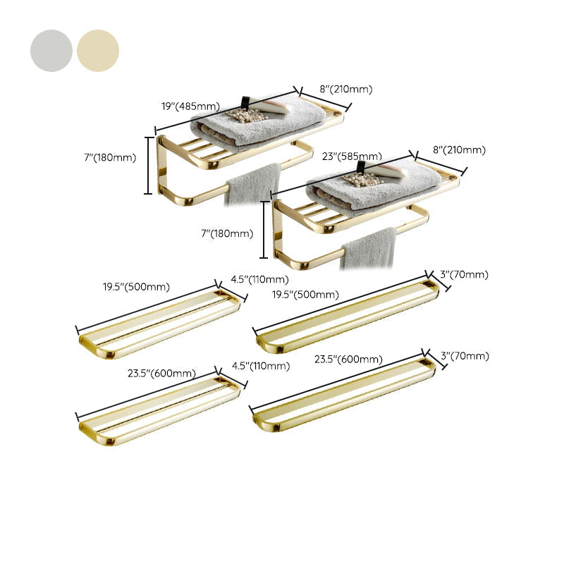 Avtoit | Chrome/Gold Bathroom Accessory Set Modern Metal Bathroom Hardware Set