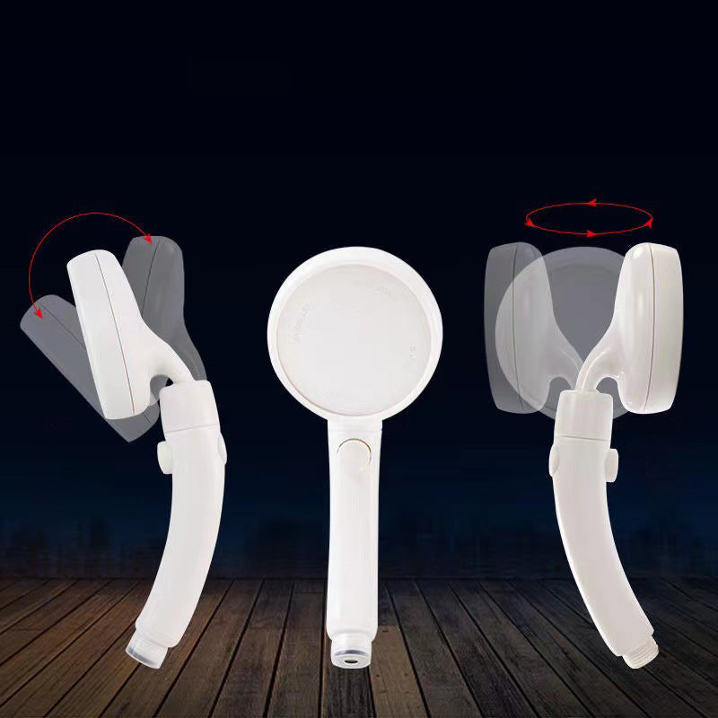 Avtoit | Plastic Handheld Showerhead White Standard Spray Round Wall-mounted Swivel Showerhead