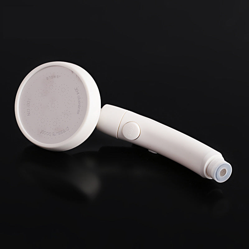 Avtoit | Plastic Handheld Showerhead White Standard Spray Round Wall-mounted Swivel Showerhead