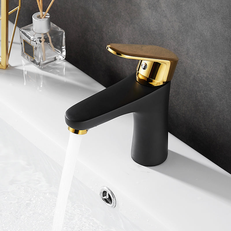 Avtoit | Black-Gold Vessel Sink Faucet Lever Handle Low Arc Vessel Faucet