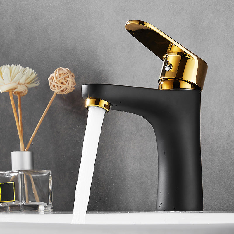 Avtoit | Black-Gold Vessel Sink Faucet Lever Handle Low Arc Vessel Faucet