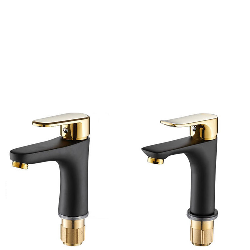 Avtoit | Black-Gold Vessel Sink Faucet Lever Handle Low Arc Vessel Faucet