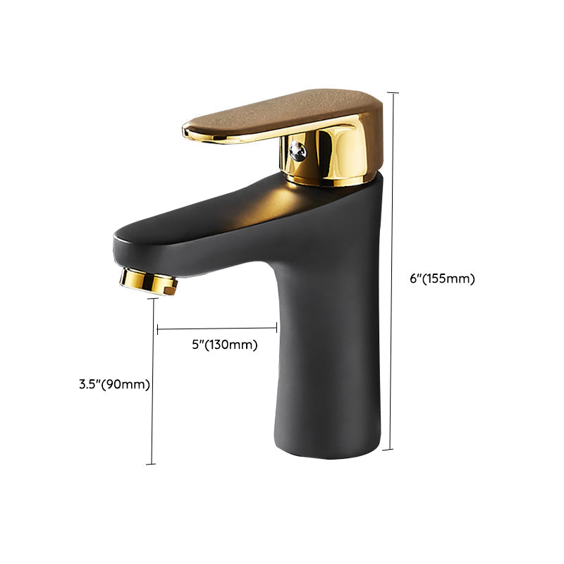 Avtoit | Black-Gold Vessel Sink Faucet Lever Handle Low Arc Vessel Faucet