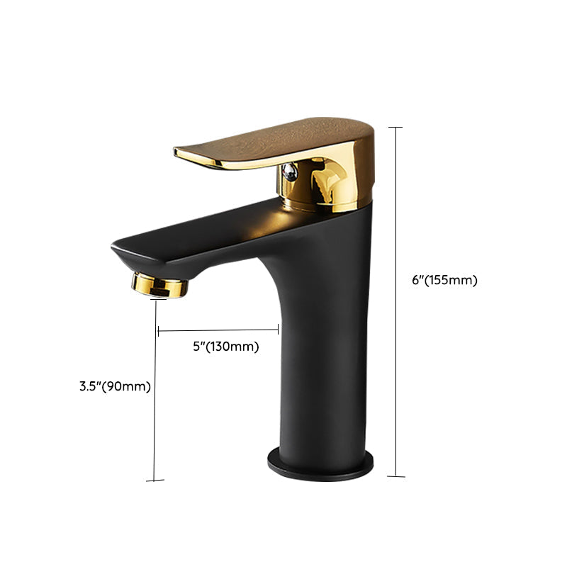 Avtoit | Black-Gold Vessel Sink Faucet Lever Handle Low Arc Vessel Faucet