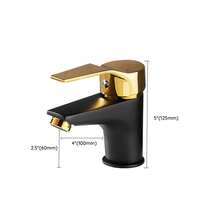 Avtoit | Black-Gold Vessel Sink Faucet Lever Handle Low Arc Vessel Faucet