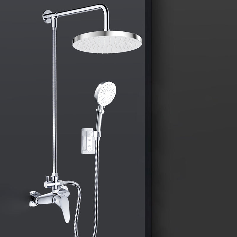 Avtoit | Metal Shower Combo Contemporary Fixed Shower Head with Round and Rectangular Shape
