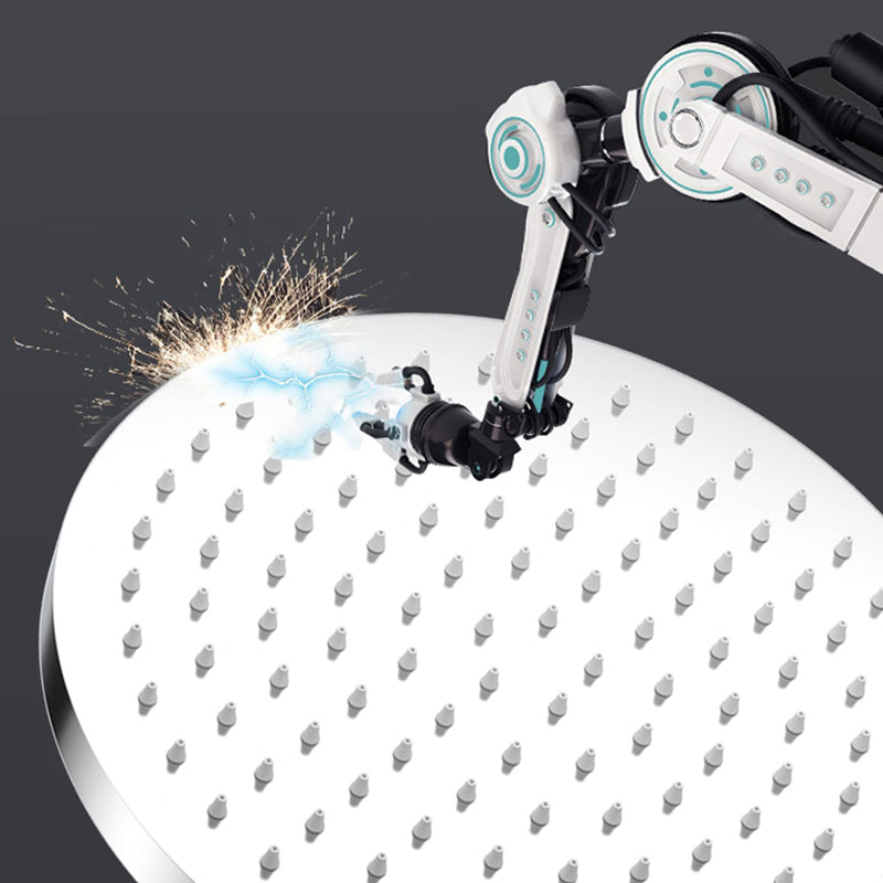 Avtoit | Metal Shower Combo Contemporary Fixed Shower Head with Round and Rectangular Shape