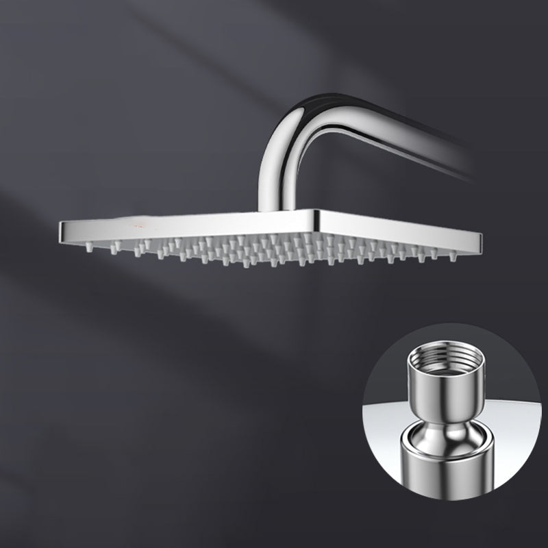 Avtoit | Metal Shower Combo Contemporary Fixed Shower Head with Round and Rectangular Shape