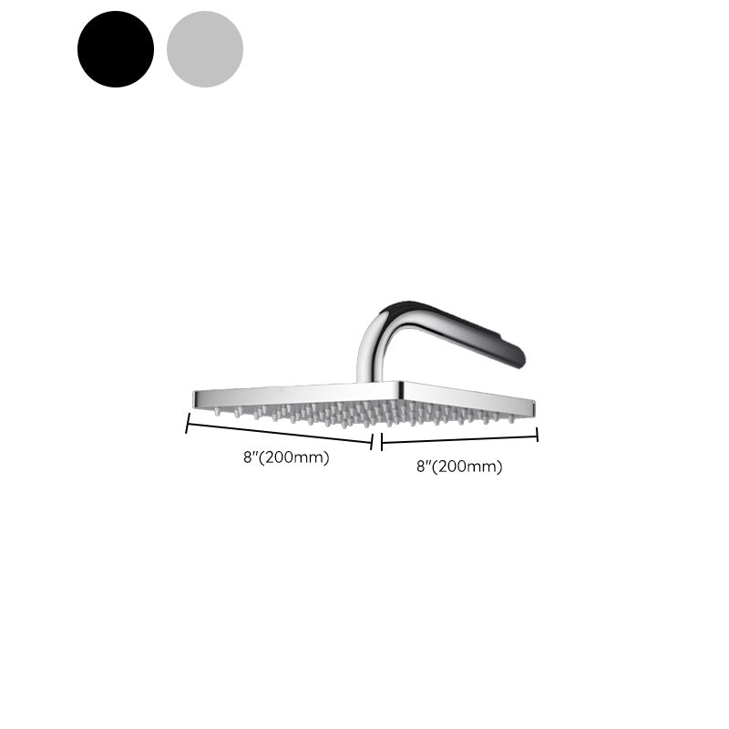 Avtoit | Metal Shower Combo Contemporary Fixed Shower Head with Round and Rectangular Shape