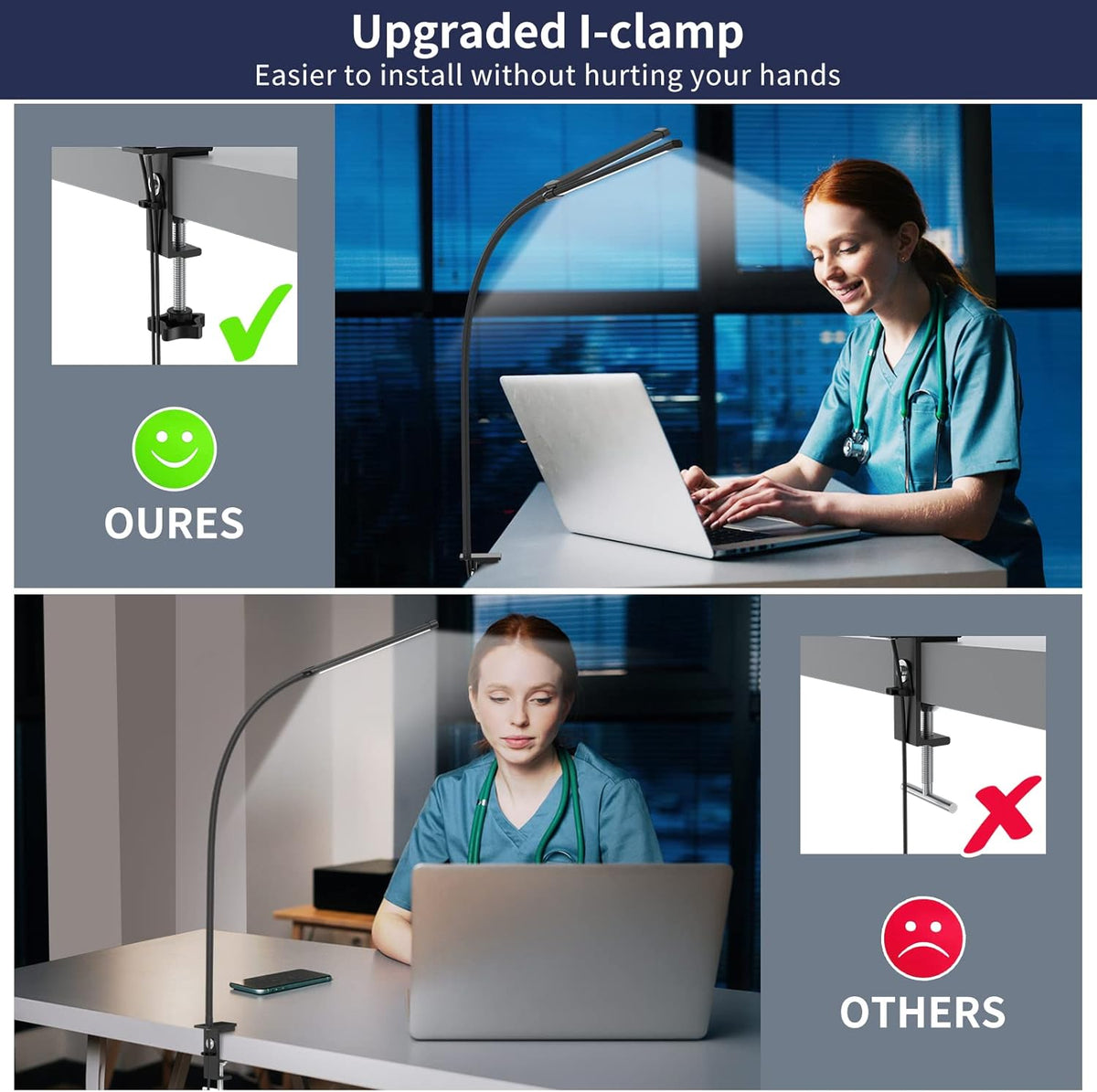 Avtoit | 77 LED Desk Clamp Lamp with 70cm Flexible Gooseneck – Ravien