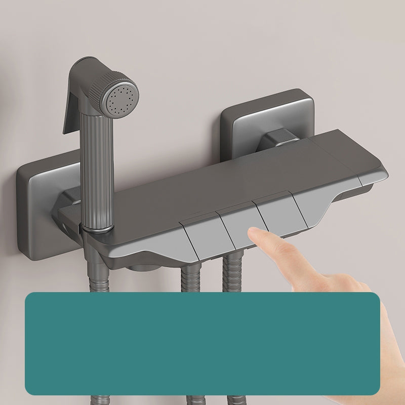 Avtoit | Push-button shower system wall mounting hand shower square shower system with shower hose