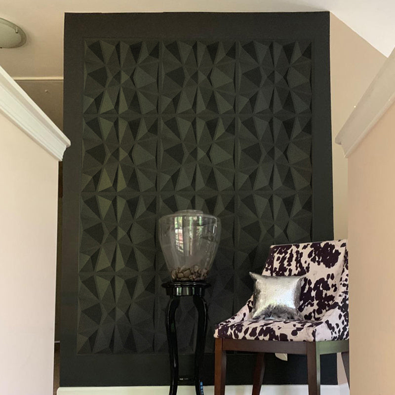 Avtoit | Modern Tin Back Wall Panel Smooth Upholstered Wall Ceiling in Black and White