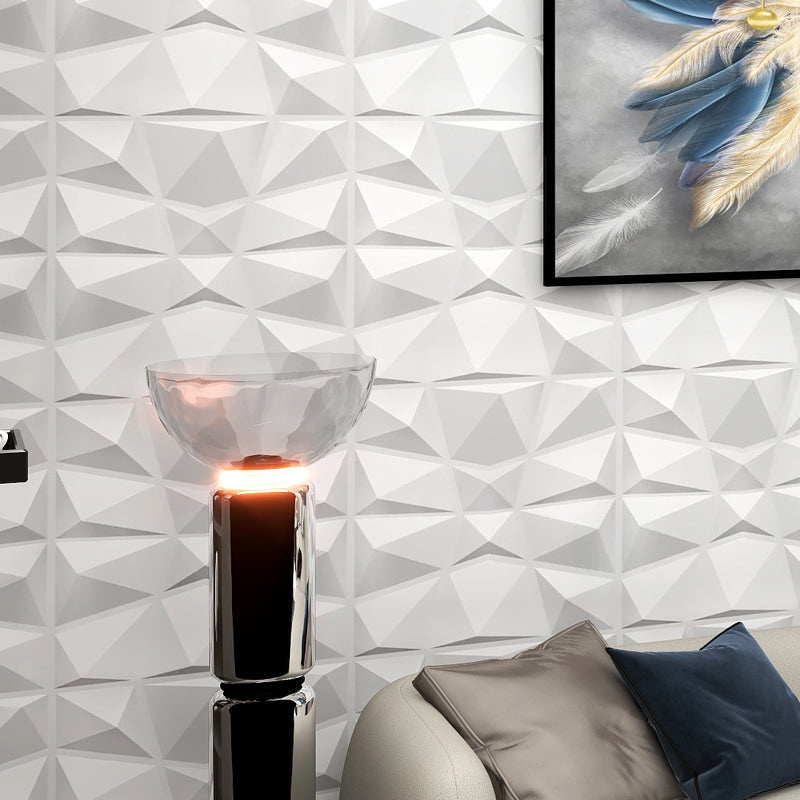 Avtoit | Modern Tin Back Wall Panel Smooth Upholstered Wall Ceiling in Black and White