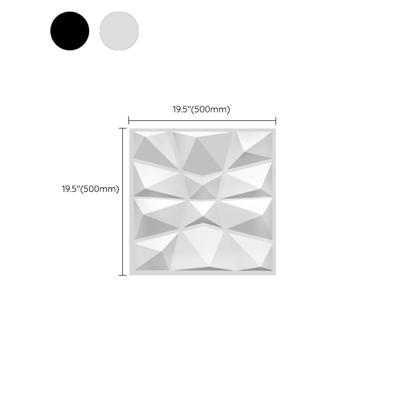 Avtoit | Modern Tin Back Wall Panel Smooth Upholstered Wall Ceiling in Black and White